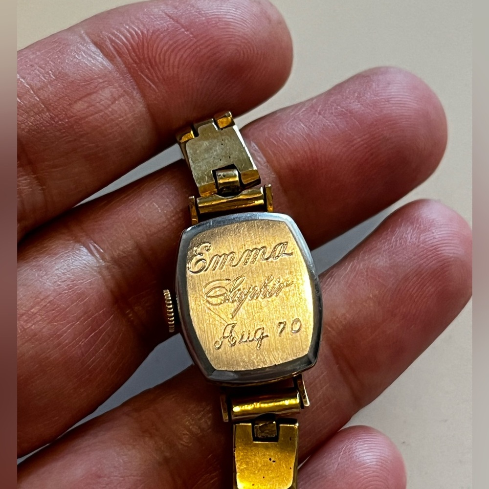 TISSOT SAPHIR mechanical hand winding ladies watch gold plated 20 microns. - Picture 14 of 15